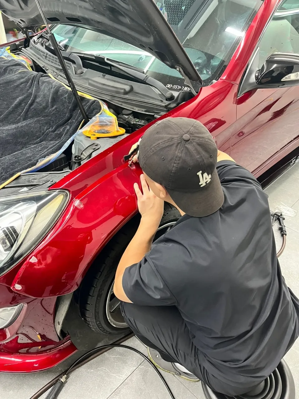 Genesis Coupe PPF施工事例:費用目安と仕上がり 施工写真 1-2