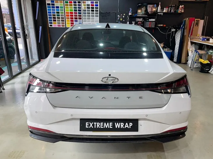 Hyundai Elantra vinyl wrap - Hyundai Elantra CN7 Vinyl Wrap Review — Color Change in Seoul photo 4