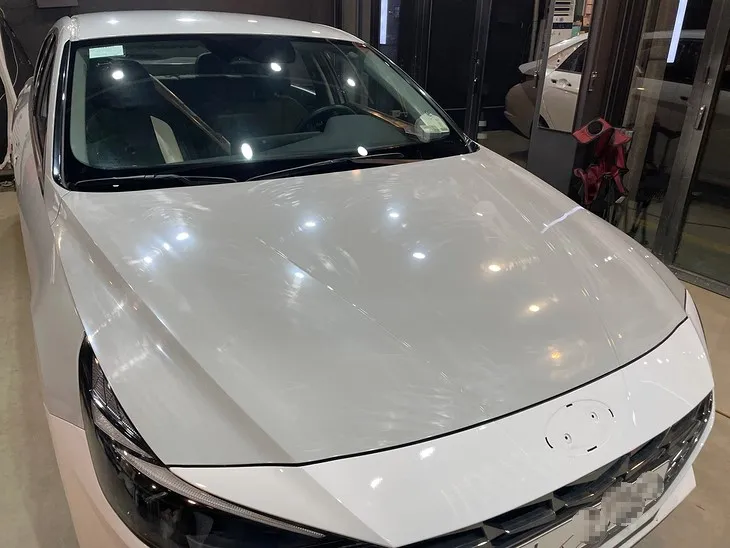 Hyundai Elantra vinyl wrap - Hyundai Elantra CN7 Vinyl Wrap Review — Color Change in Seoul photo 5