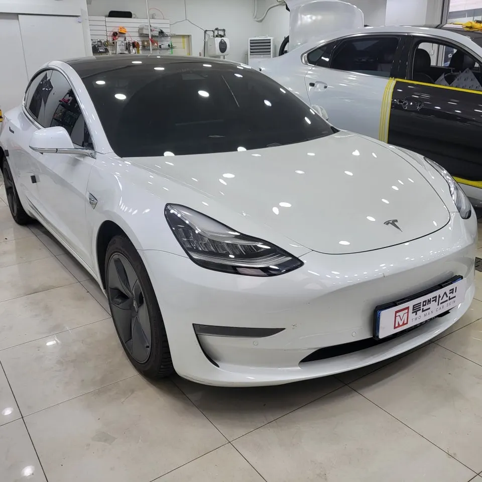 Tesla Model 3のカーラッピング事例:実例と費用目安 施工写真 1-1