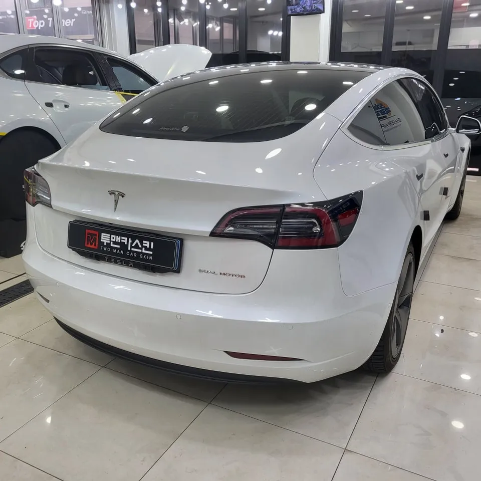Tesla Model 3のカーラッピング事例:実例と費用目安 施工写真 4-1