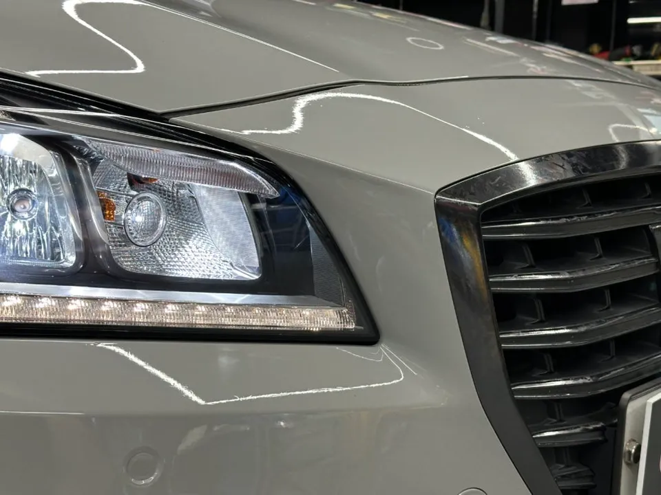 Genesis G80 PPF施工事例|ポルシェグレーの仕上がり 施工写真 3-2