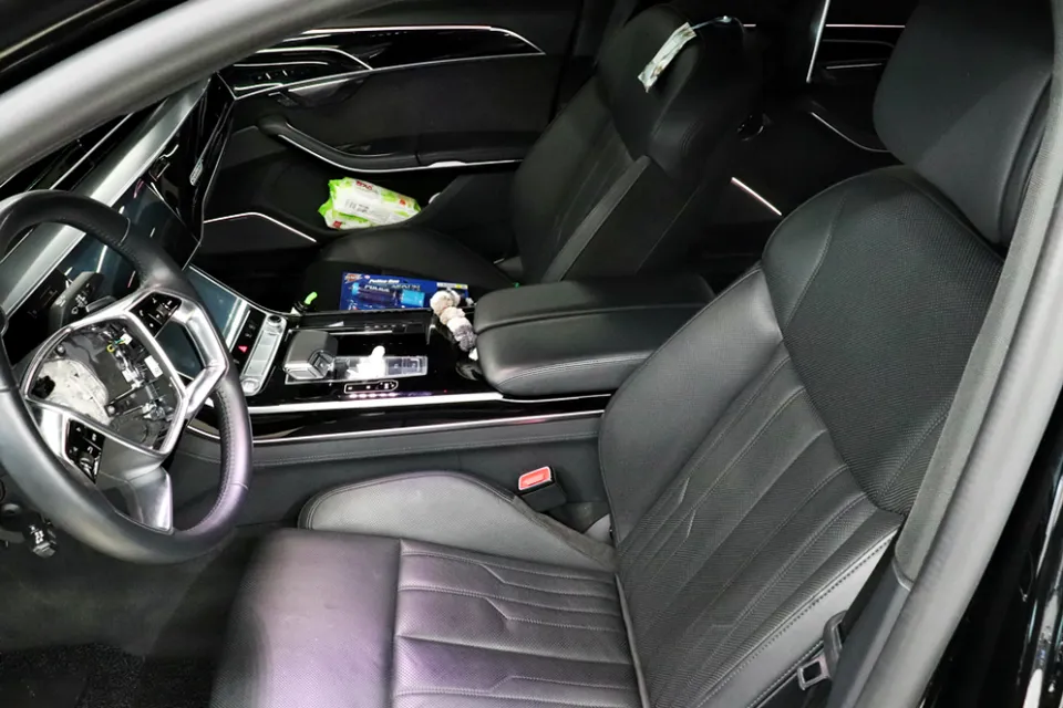 Audi A8 interior customization - Audi A8 Interior Customization Review — Red Leather Upgrade photo 3
