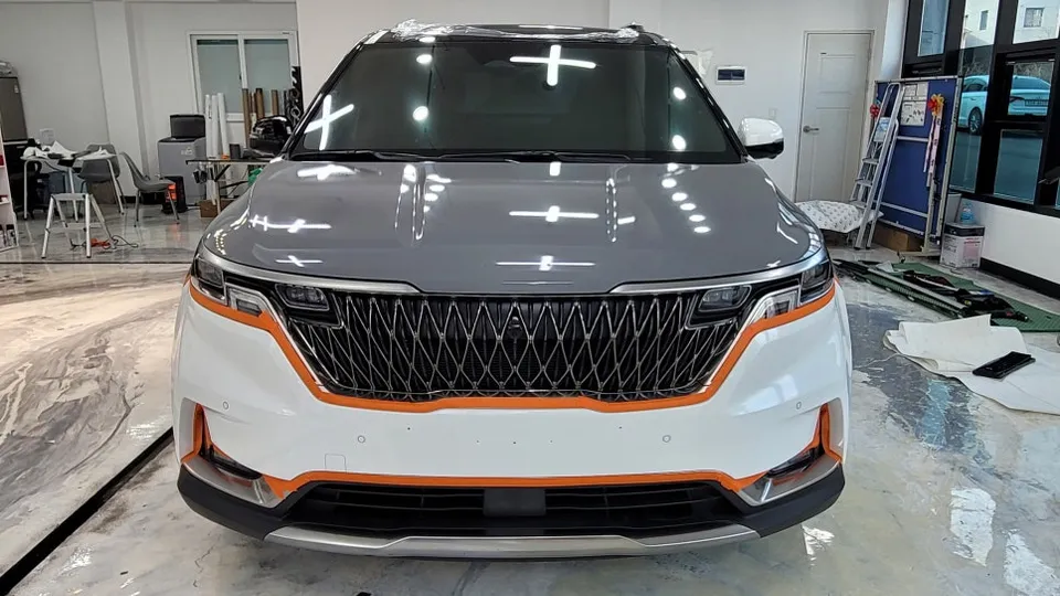 Kia Carnivalのカーラッピング事例 施工写真 1-3