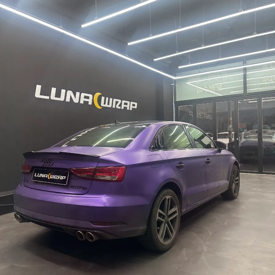 Audi A3のカーラッピング事例|ブロンズオレンジの高級感 施工写真 3-1