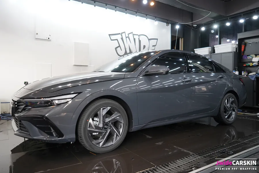 Hyundai ElantraのPPF施工事例｜色味の変化と保護効果 施工写真 1-1