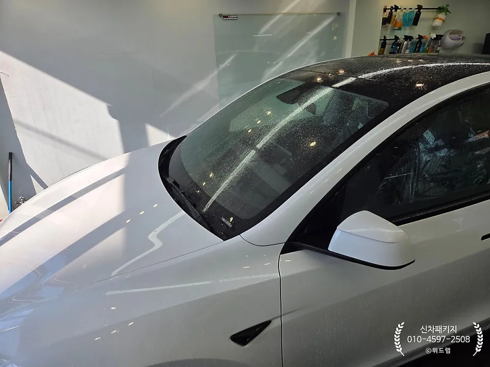 Tesla Model YのPPF施工事例 施工写真 1-2