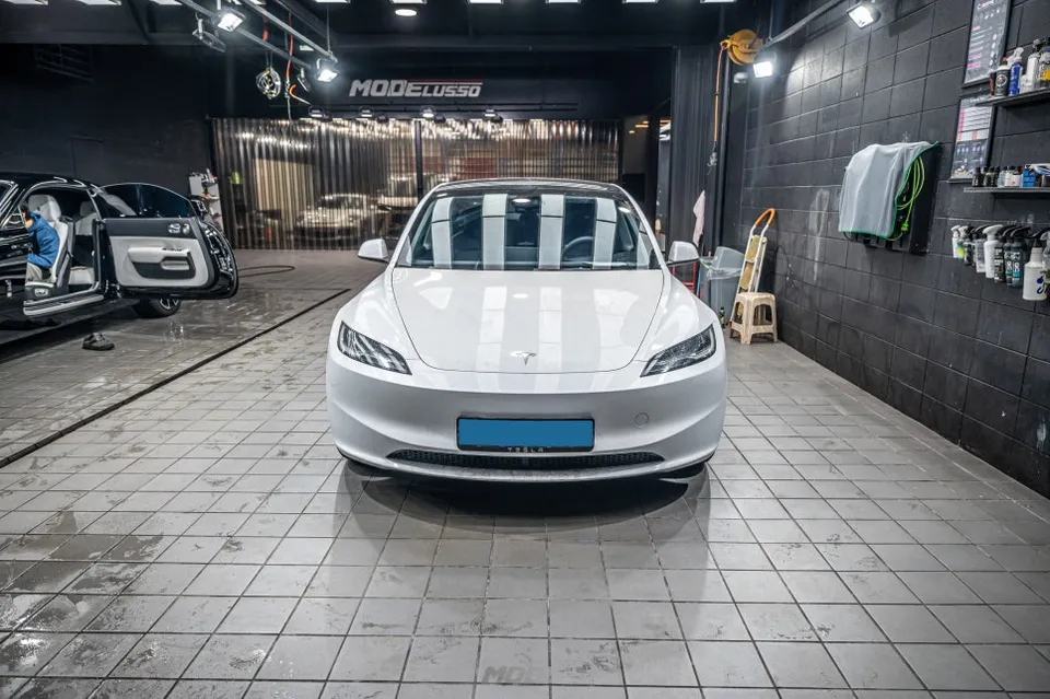 Tesla Model 3 ceramic coating installation result
