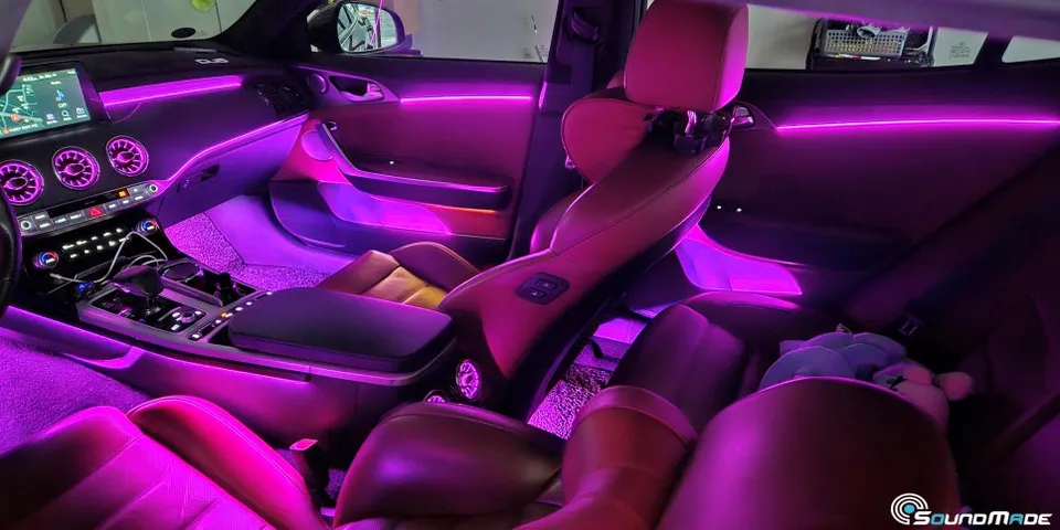 Kia Stinger ambient lighting installation result