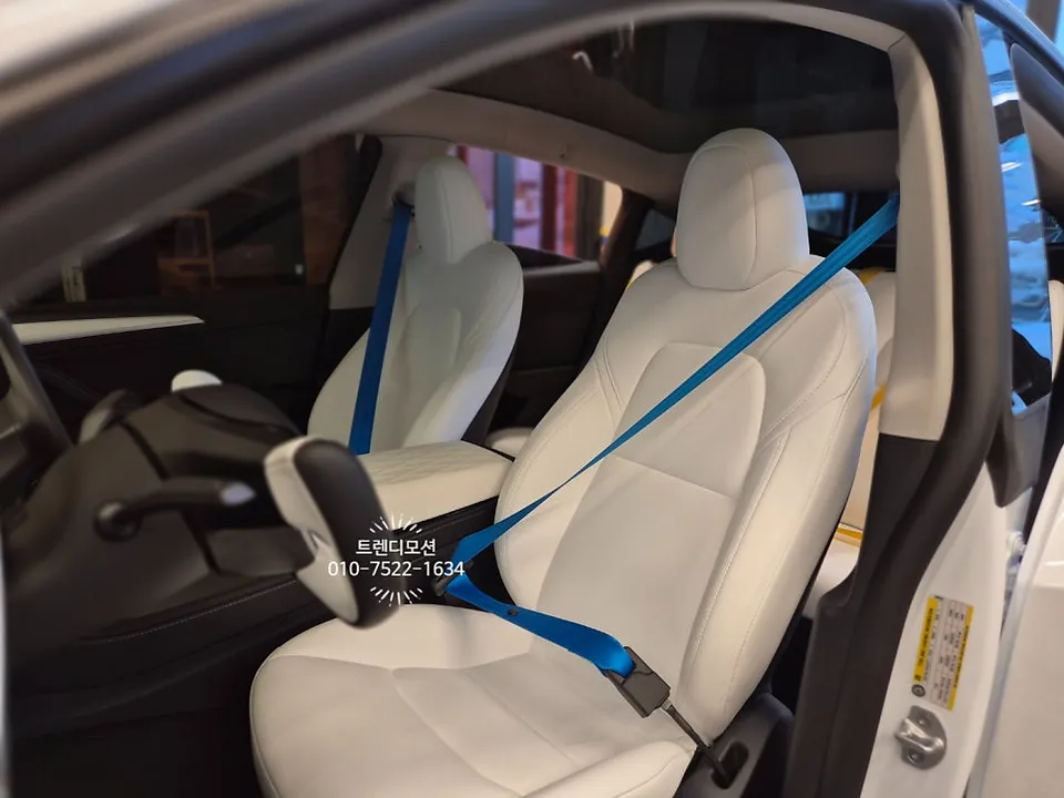 Tesla Model Y interior customization - Tesla Model Y Interior Customization Review — Color Seatbelts photo 4