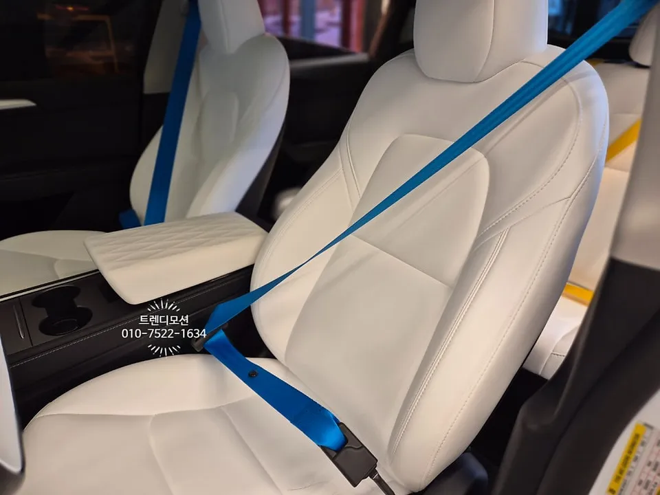 Tesla Model Y interior customization - Tesla Model Y Interior Customization Review — Color Seatbelts photo 5