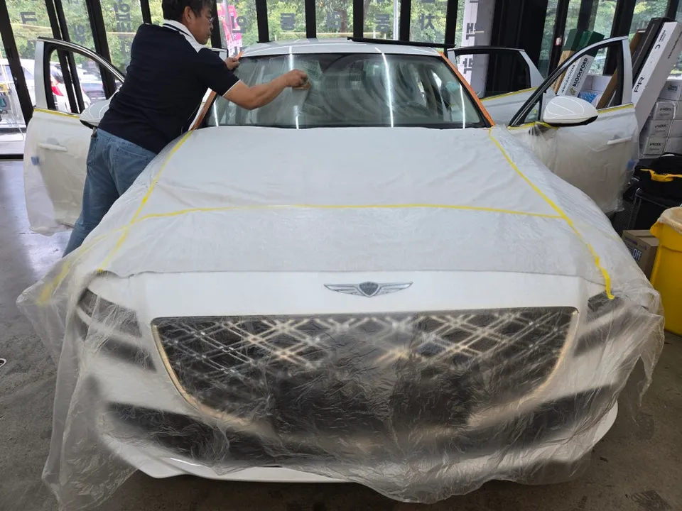 Genesis G80 PPF施工事例｜費用目安と仕上がり 施工写真 3-2