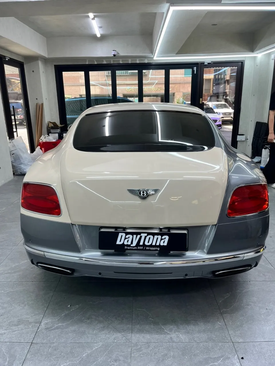 Bentley Continental GT vinyl wrap - Bentley Continental GT Partial Wrap Insurance Claim Success photo 5