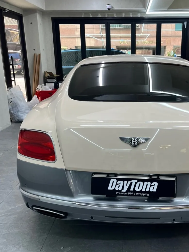 Bentley Continental GT vinyl wrap - Bentley Continental GT Partial Wrap Insurance Claim Success photo 6