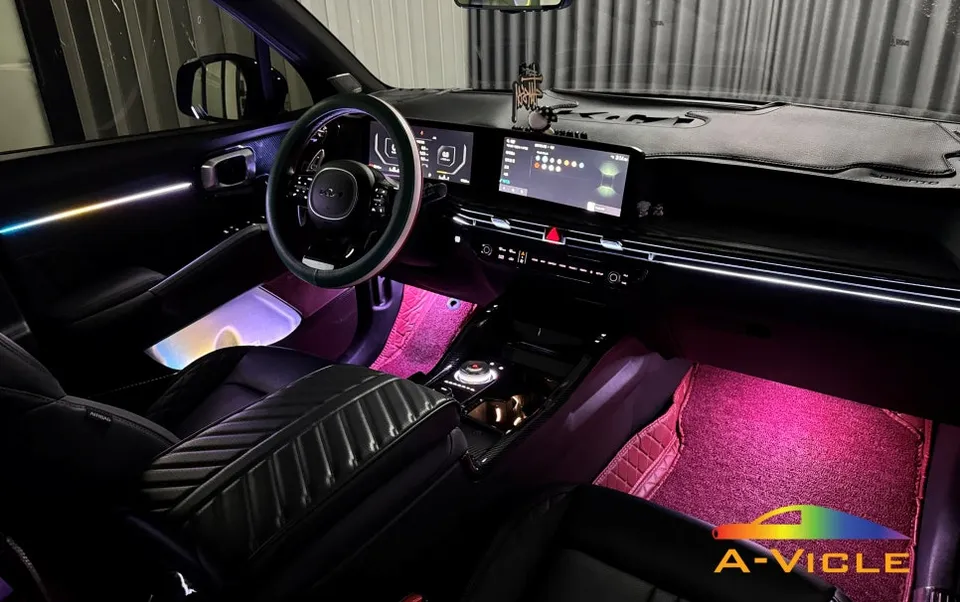 Kia Sorento MQ4 ambient lighting installation result