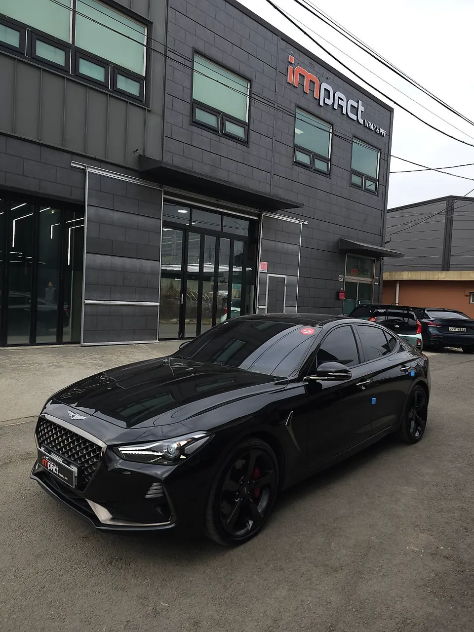 Genesis G70のカーラッピング事例 施工写真 1-3