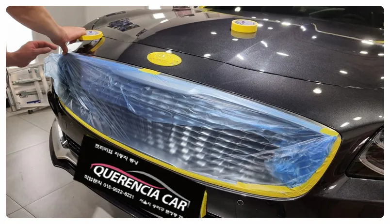 Kia K900のガラスコーティング事例|傷・汚れ除去と艶 施工写真 3-1