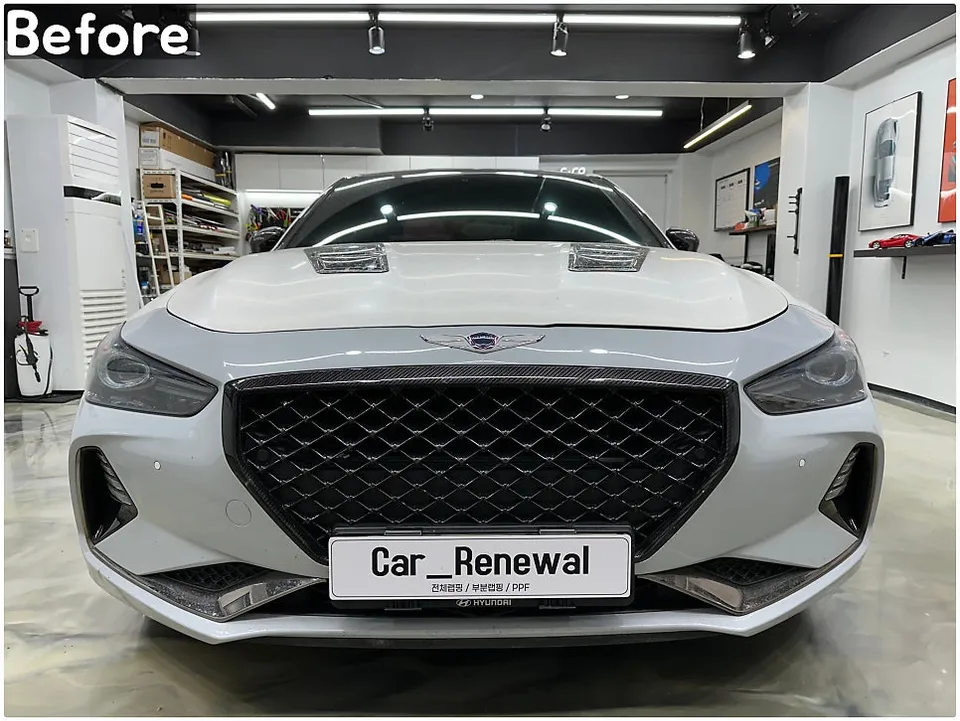 Genesis G70 Vinyl Wrap Review: Satin Dark Basalt Color Change photo 3