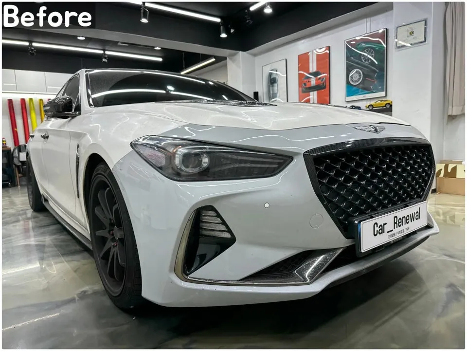 Genesis G70のカーラッピング事例 施工写真 1-2
