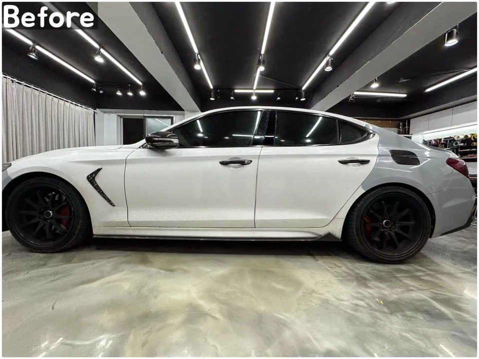 Genesis G70 Vinyl Wrap Review: Satin Dark Basalt Color Change After