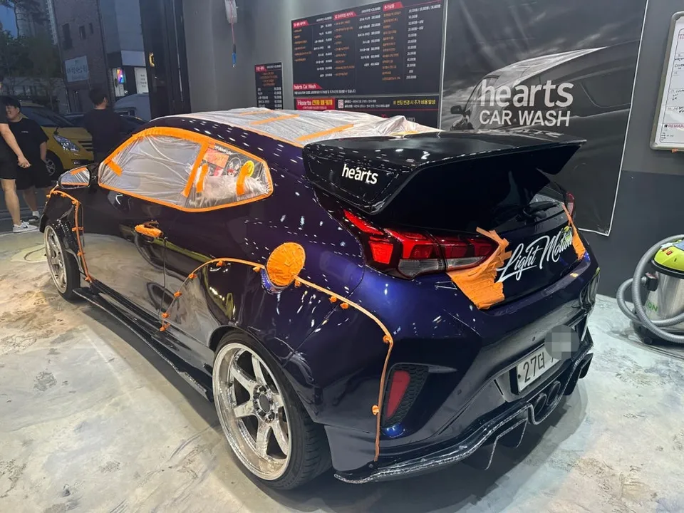 Hyundai Veloster JSのガラスコーティング事例 施工写真 5