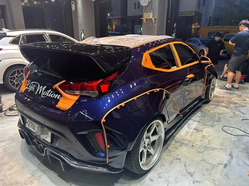 Hyundai Veloster JSのガラスコーティング事例 施工写真 6