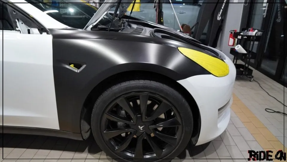 Tesla Model 3 vinyl wrap - Tesla Model 3 Satin Black Vinyl Wrap Review — Complete Transformation photo 5