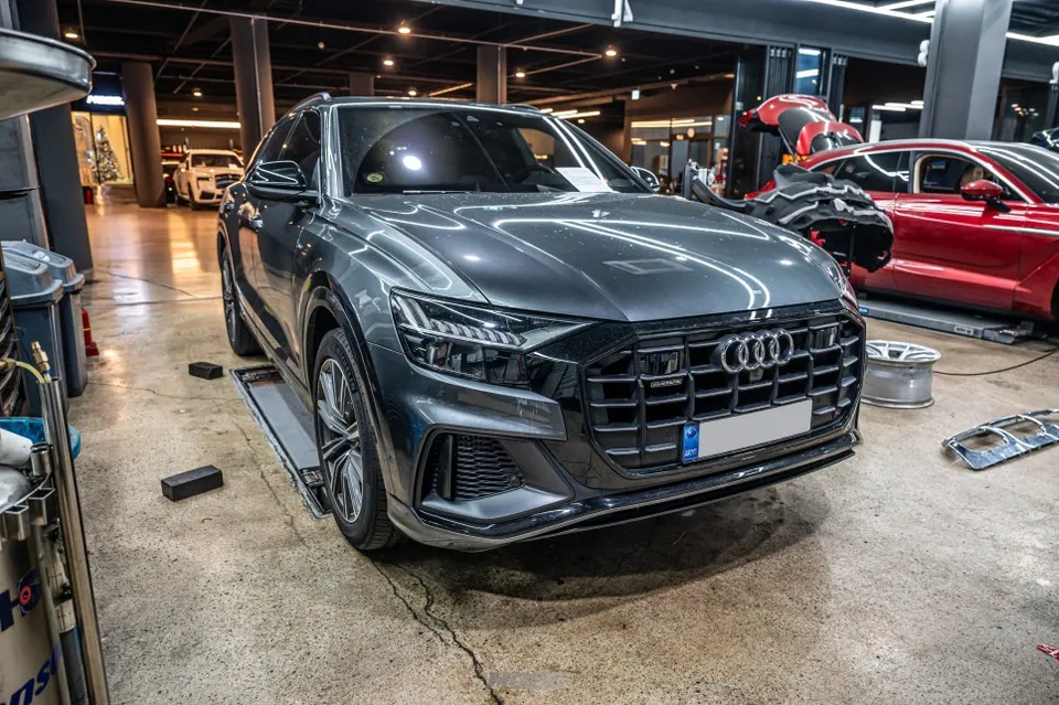 Audi Q8 exhaust upgrade installation result