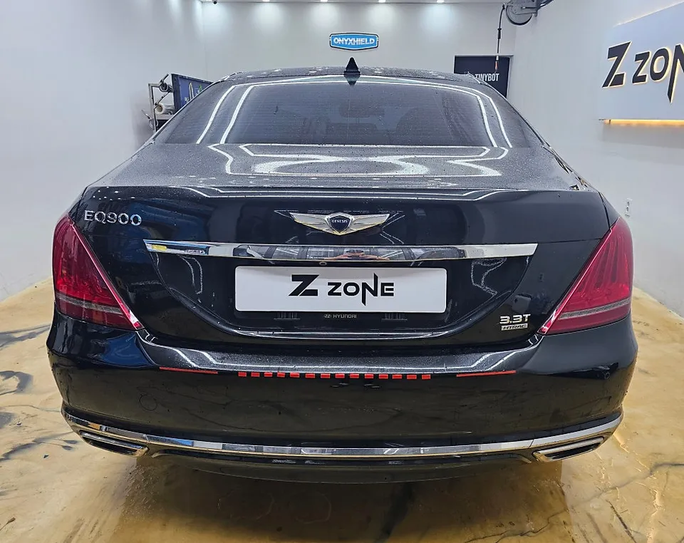 Genesis EQ900 PPF施工事例|ライトの印象変化と保護 施工写真 2-2