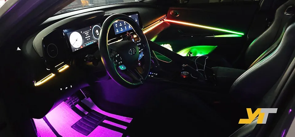 Hyundai Elantra N ambient lighting installation result
