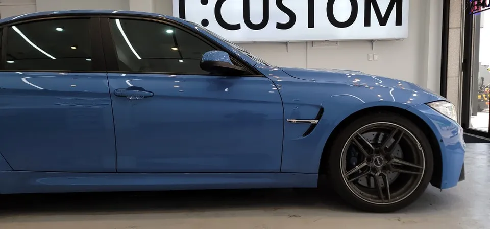 BMW M3のPPF施工事例 施工写真 2-1