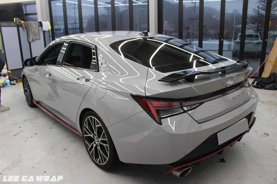 Hyundai Elantra Nのカーラッピング事例|費用目安・仕上がり 施工写真 1-2
