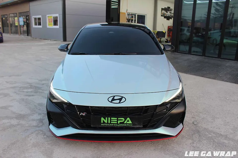 Hyundai Elantra Nのカーラッピング事例|費用目安・仕上がり 施工写真 1-3