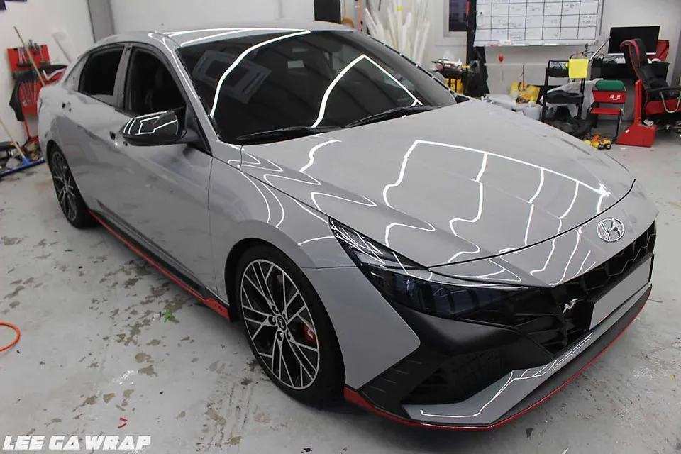 Hyundai Elantra Nのカーラッピング事例|費用目安・仕上がり 施工写真 2-3
