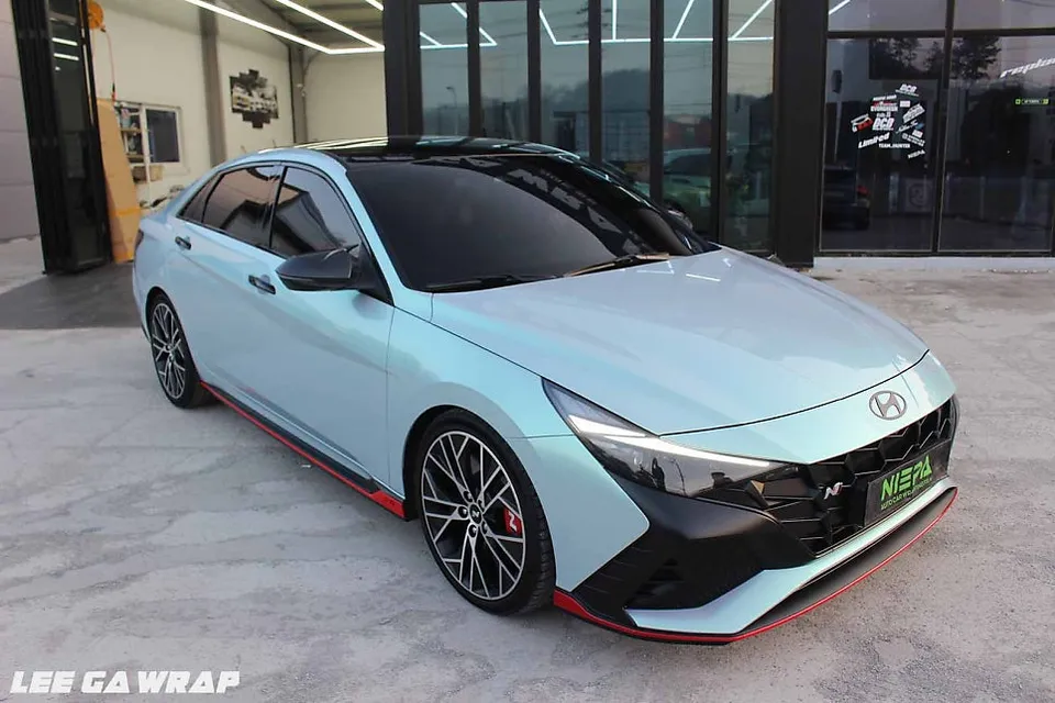 Hyundai Elantra Nのカーラッピング事例|費用目安・仕上がり 施工写真 3-3