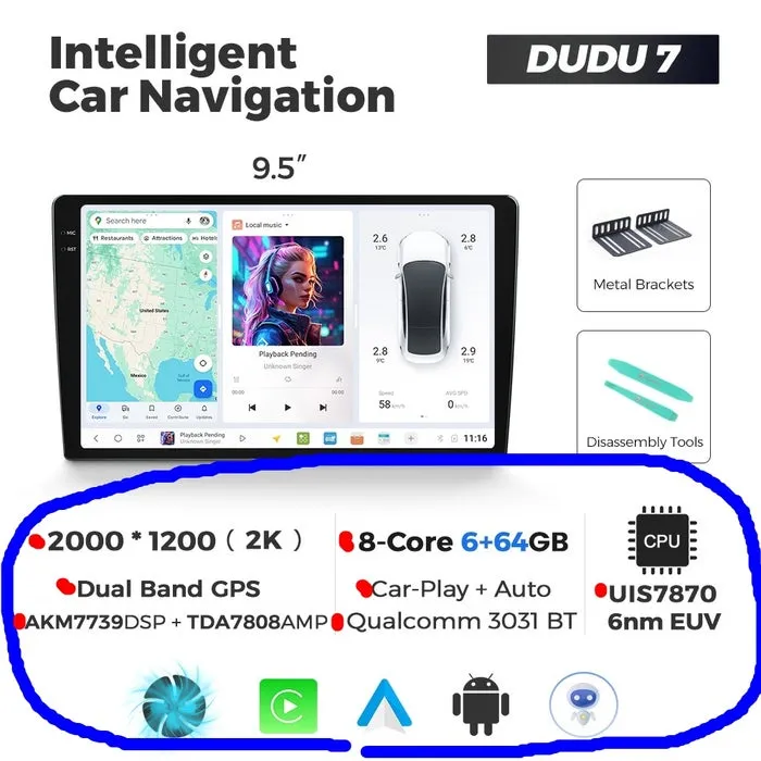 Hyundai TucsonのAndroid Auto・CarPlay取付事例 施工写真 3-1