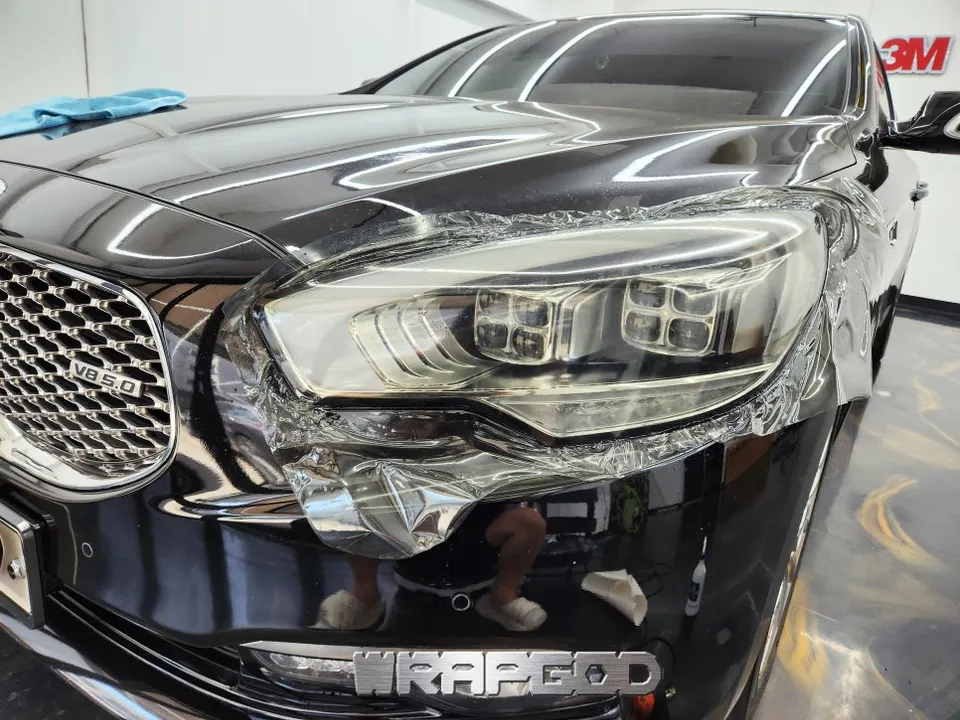 Kia K900のプロテクションフィルム施工事例|費用目安・仕上がり 施工写真 1-3