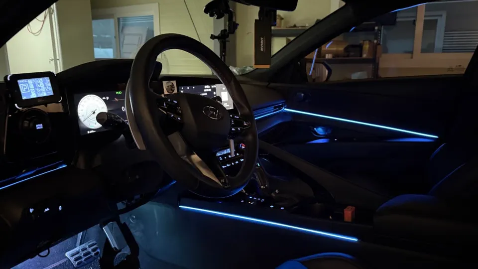Hyundai Elantra CN7 ambient lighting - Hyundai Elantra CN7 Ambient Lighting Review: Cost & Results photo 4