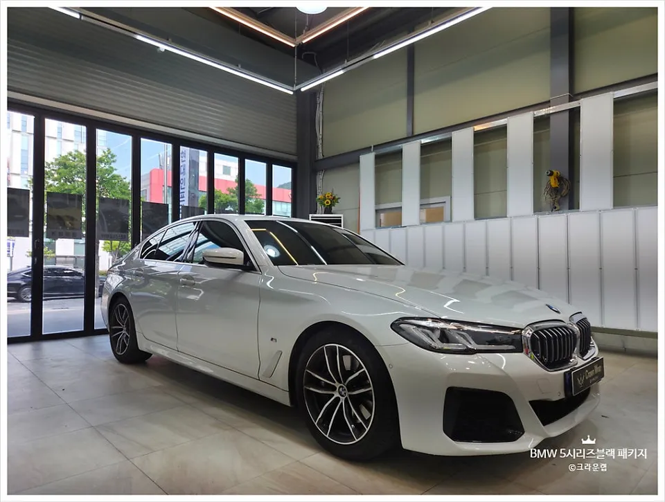 BMW 5 Series PPF施工事例｜クロムモールラッピング・ヘッドライト 施工写真 4