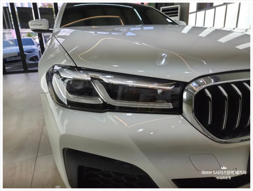 BMW 5 Series PPF施工事例｜クロムモールラッピング・ヘッドライト 施工写真 6