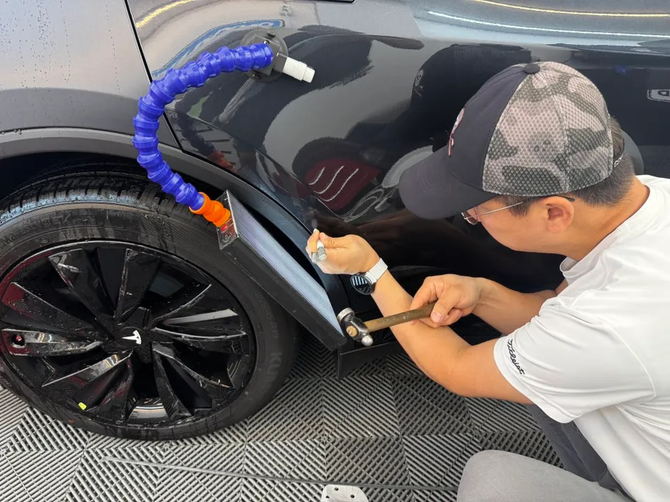 Tesla JuniperのPPF施工事例|事故復元と費用目安 施工写真 3-1