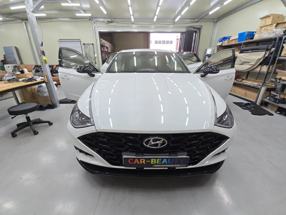Hyundai Sonata DN8 ambient lighting installation result