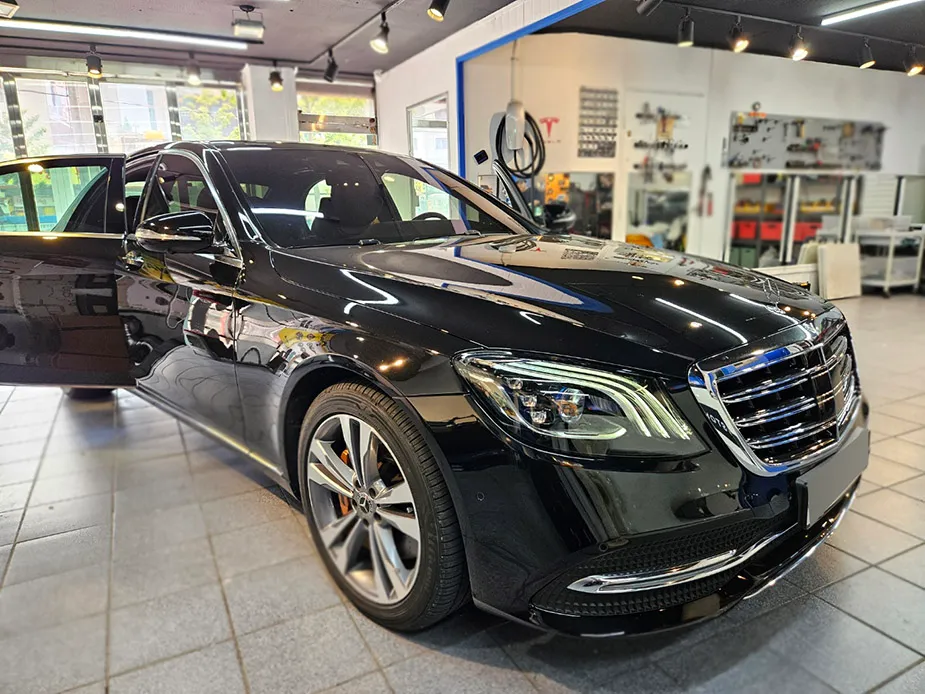 Mercedes-Benz S-Class W222 body repair installation result