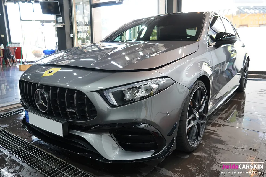 Mercedes-Benz A45 AMG W177 ppf - Mercedes-Benz A45 AMG PPF Review: Carbon Fiber & Two-Tone Wrap photo 3