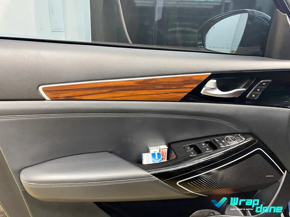 Kia K7 YG vinyl wrap - Kia K7 YG Interior Wrap Review — Cost & Results photo 3