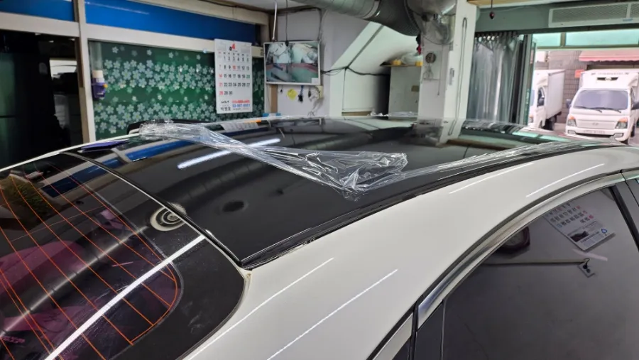 Kia K5 ルーフスキン再施工事例|3M 2080 G12 施工写真 1-3