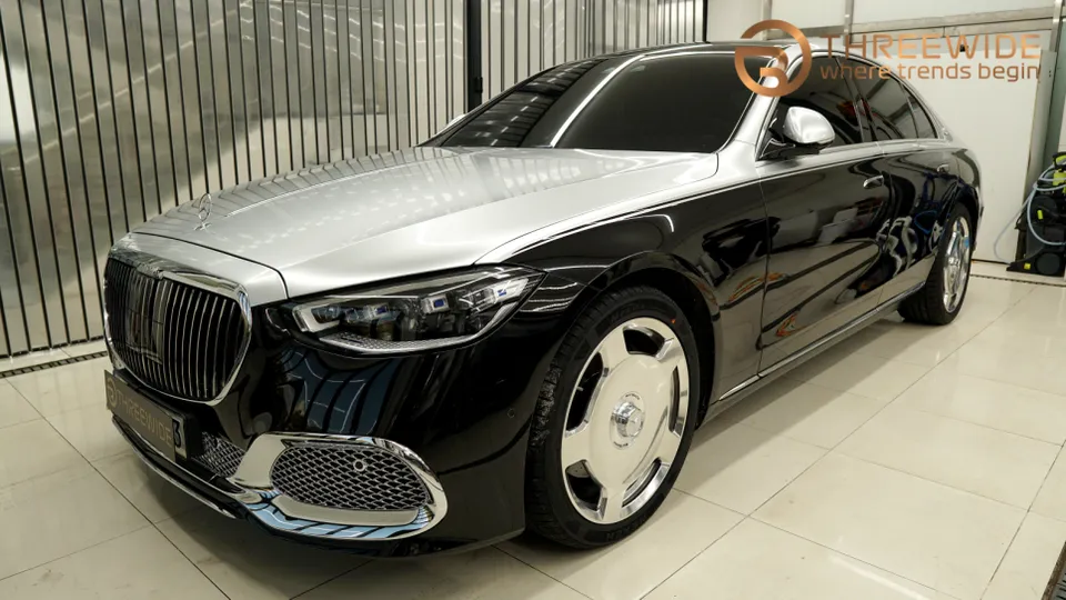 Mercedes-Benz Maybach S580のカーラッピング事例|費用目安・仕上がり 施工写真 3-1