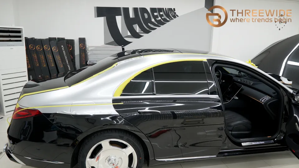Mercedes-Benz Maybach S580のカーラッピング事例|費用目安・仕上がり 施工写真 1-3