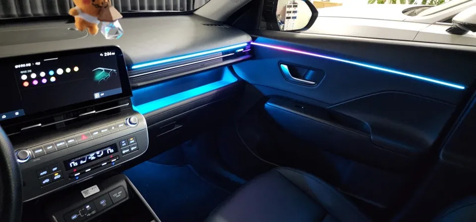 Hyundai Kona SX2 ambient lighting - Hyundai Kona SX2 Ambient Lighting Review: Cost & Results photo 5