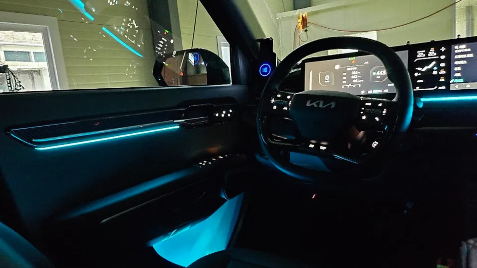 Kia EV9 ambient lighting - Kia EV9 Ambient Lighting Review: 3x Brighter Than Stock photo 3